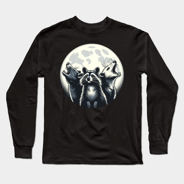 Trash Gang Under Moonlight Long Sleeve T-Shirt by Xeire